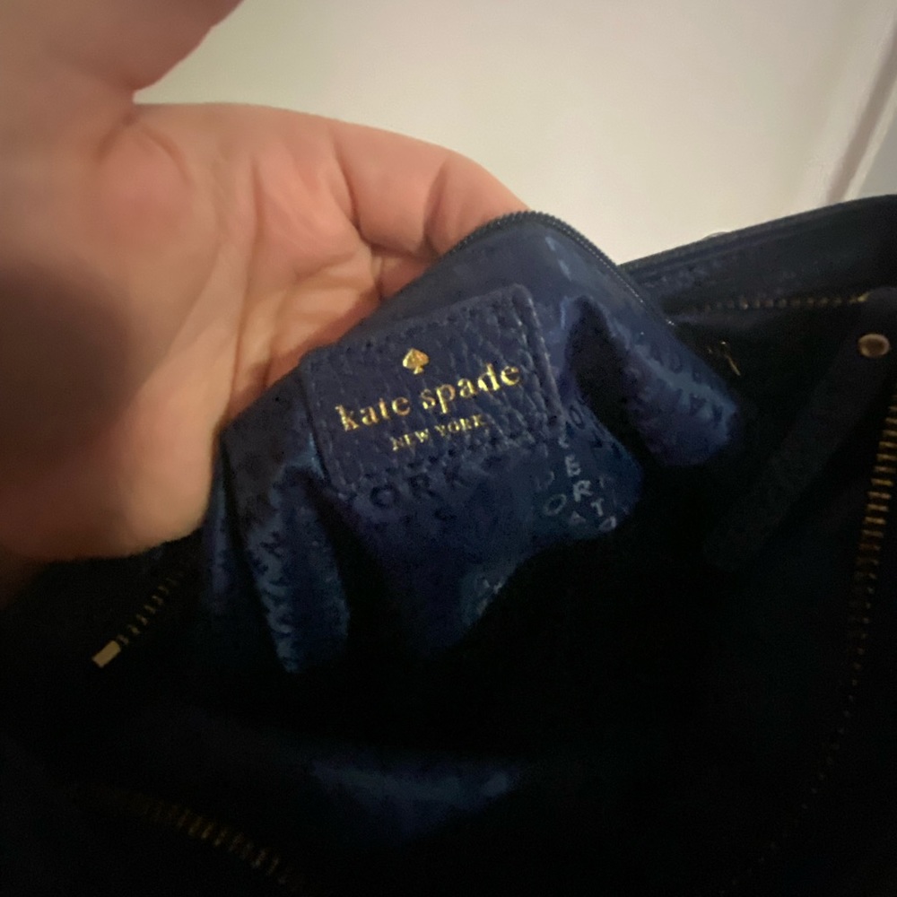 Kate Spade blue great condition shoulder purse with pockets, zipper and tassel - Picture 4 of 4